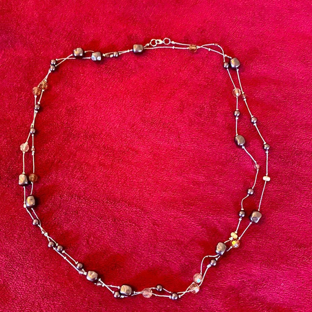 Copper And Silver Tone Necklace Copper And Silver Tone Necklace